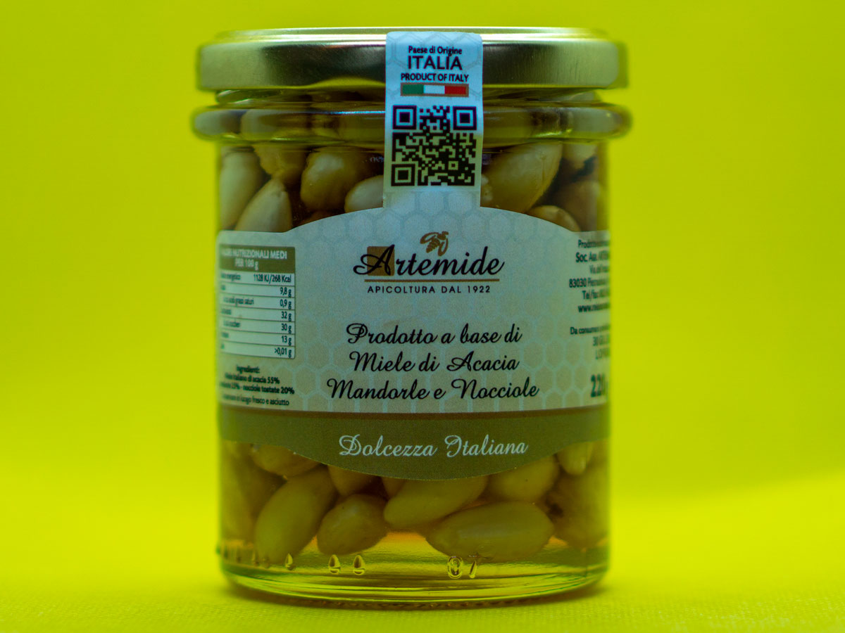 Miele di Acacia con Mandorle e Nocciole
