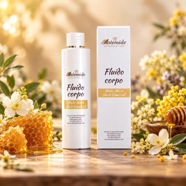 Fluido corpo Miele, Aloe e olio di Vinaccioli Artemide