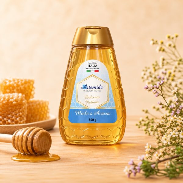 Flacone squeeze di Miele di Acacia Artemide da 350 g