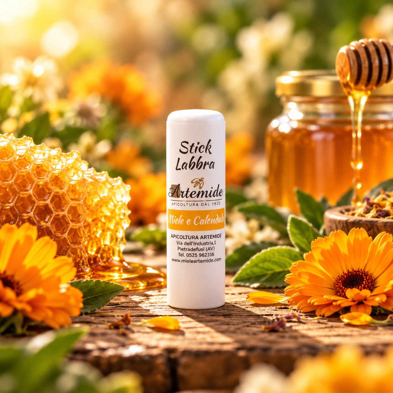 Artemide honey and calendula lip balm